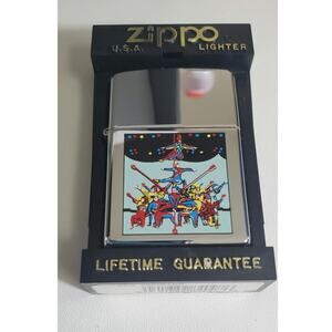 Vintage Zippo Lighter – Cirque du Soleil – Brushed Chrome – Rare 1997 XIII NIB